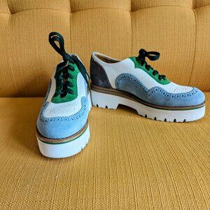 Office of Angela Scott Miss Lucy Derby Oxford women's shoes Sz 39.5 EU/9 US